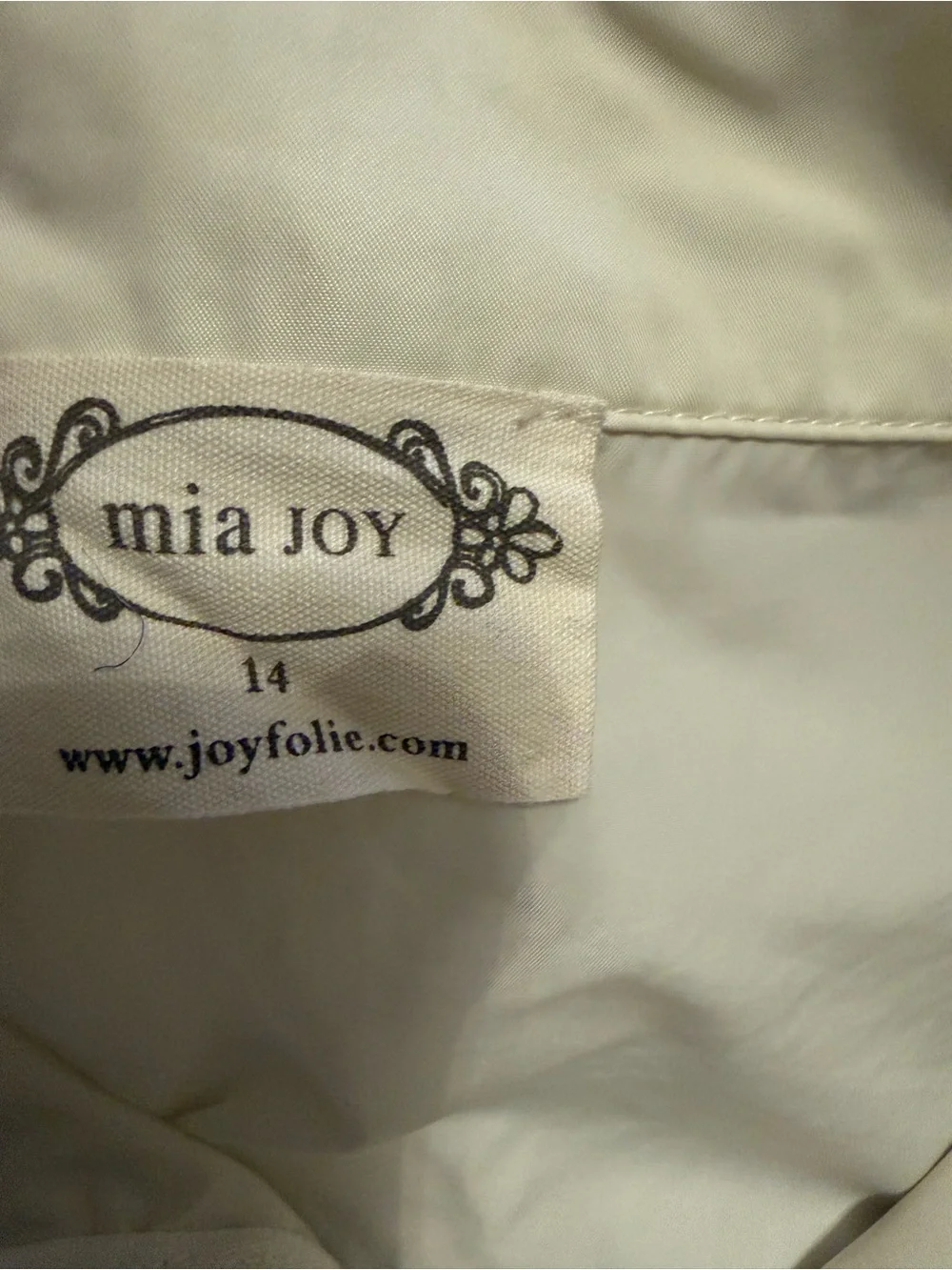 Joyfolie kids Cream Sequined Zip-Front jacket